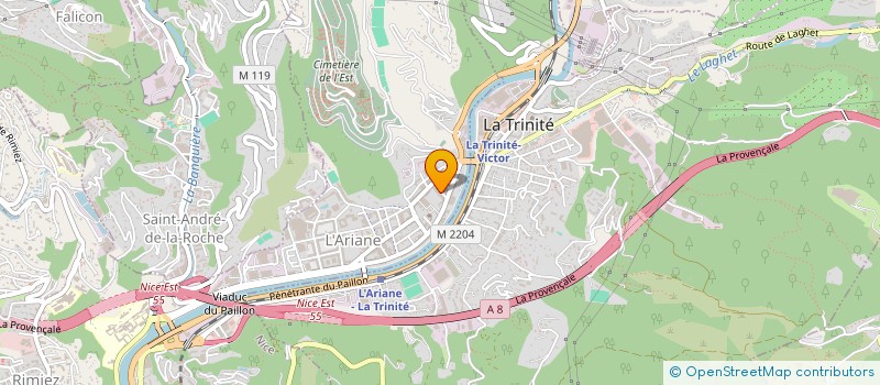 localisation de l'entreprise BAT'INNOV à NICE