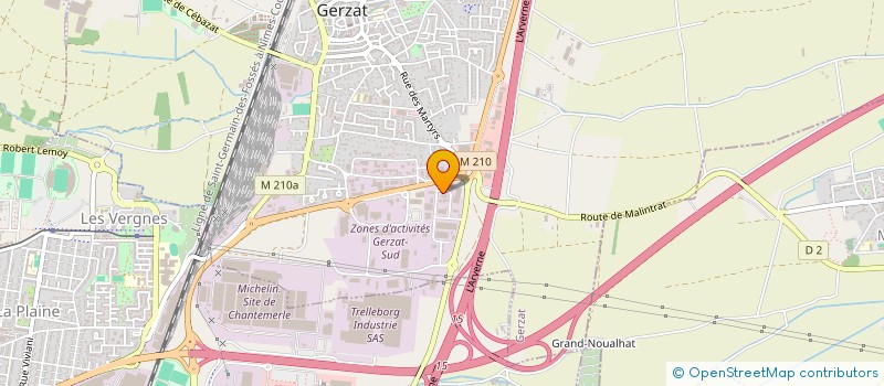 localisation de l'entreprise BAT-ISENZ  GERZAT