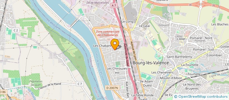 localisation de l'entreprise BAT'ISOLATION  BOURG-LES-VALENCE