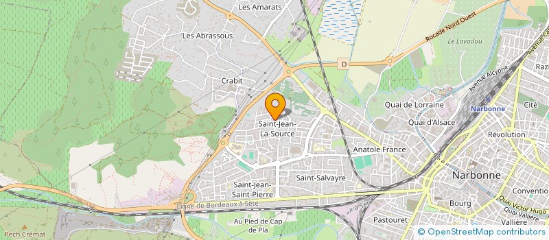 localisation de l'entreprise BAT LAGARDERE  NARBONNE