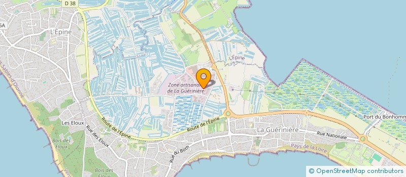 localisation de l'entreprise BAT-LOC  LA GUERINIERE