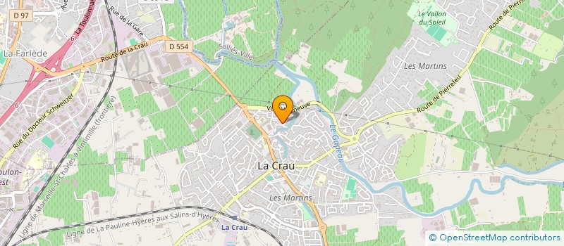 localisation de l'entreprise BAT'LUX  LA CRAU