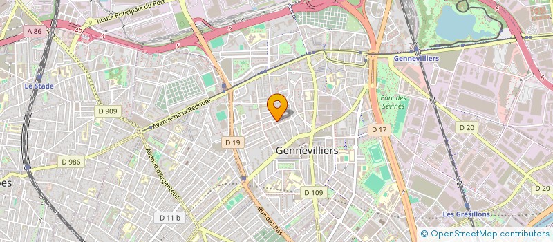localisation de l'entreprise BAT-PRO à GENNEVILLIERS
