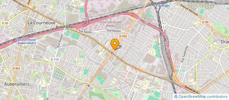 localisation de l'entreprise BAT RENOV à LA COURNEUVE