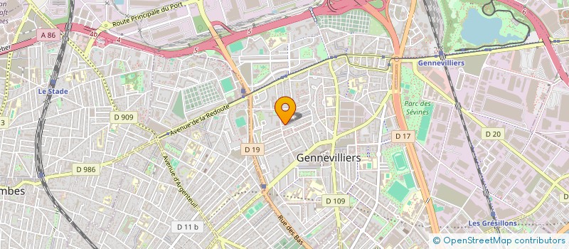 localisation de l'entreprise BAT RENOV à GENNEVILLIERS