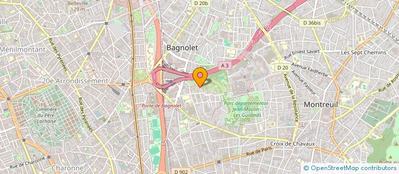 localisation de l'entreprise BAT RENOV-93 à BAGNOLET