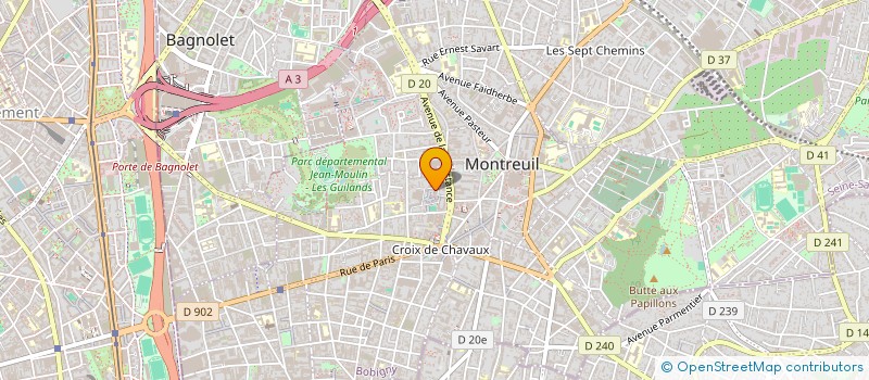 localisation de l'entreprise BAT RENOV à MONTREUIL