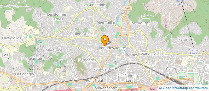 localisation de l'entreprise BAT TEAM INNOVATION  TOULON