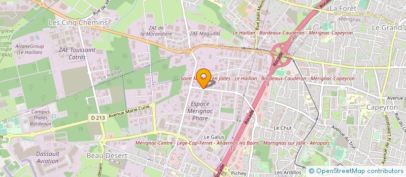 localisation de l'entreprise BAT TRAVAUX PUBLICS SCE ATLANTIQUES à MERIGNAC