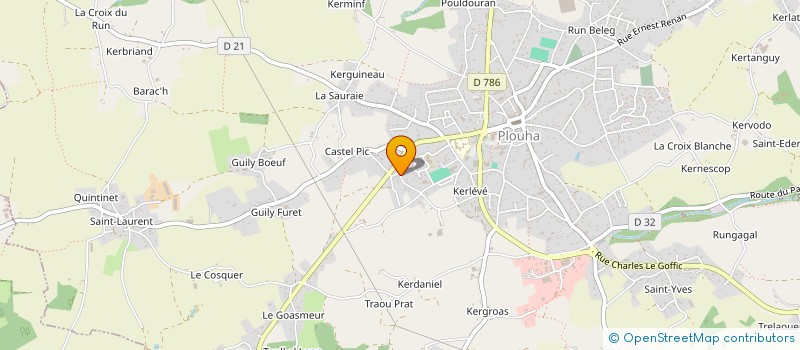 localisation de l'entreprise BATAYA à PLOUHA