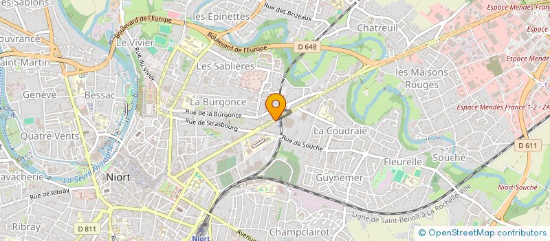 localisation de l'entreprise BATCA à NIORT