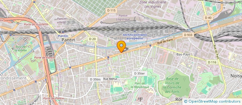 localisation de l'entreprise BATCORPS à PANTIN