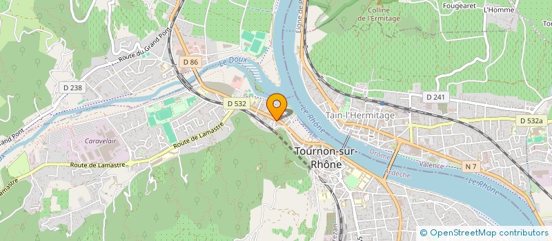 localisation de l'entreprise BATEAU ECOLE DE L'HERMITAGE à TOURNON-SUR-RHONE