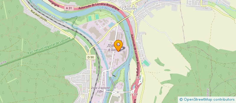 localisation de l'entreprise BATEC LORRAINE  CUSTINES