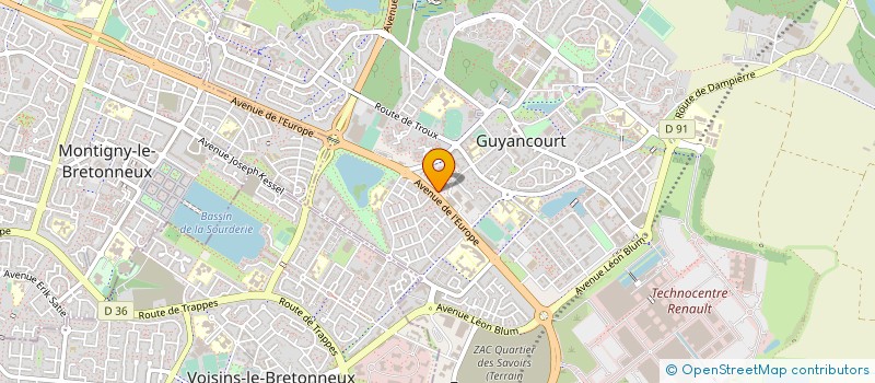 localisation de l'entreprise BATEC RENOVATION  GUYANCOURT