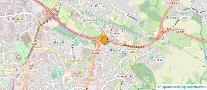 localisation de l'entreprise BATECA SUD à VILLENEUVE-D'ASCQ
