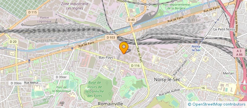 localisation de l'entreprise BATECH à ROMAINVILLE