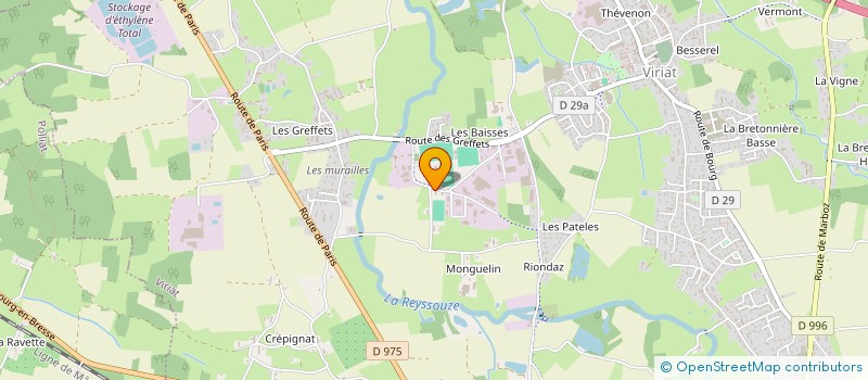 localisation de l'entreprise BATECLO à VIRIAT
