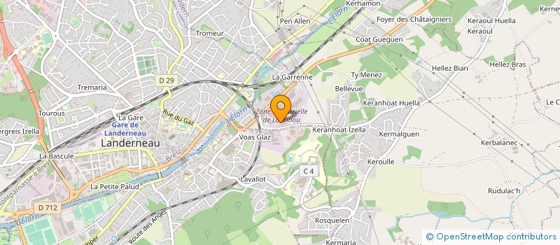 localisation de l'entreprise BATELEC à PLOUEDERN
