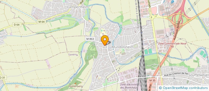 localisation de l'entreprise BATELIERS MEYER  MUNDOLSHEIM