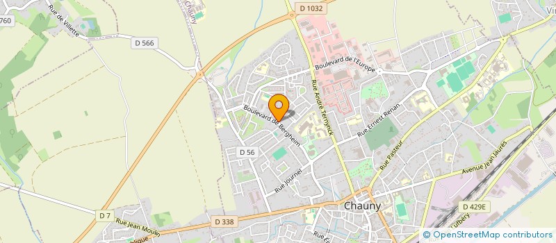 localisation de l'entreprise BATEX  CHAUNY