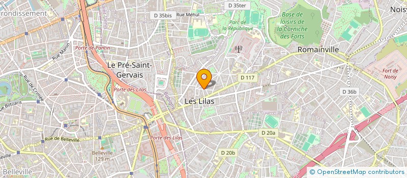 localisation de l'entreprise BATEX à LES LILAS
