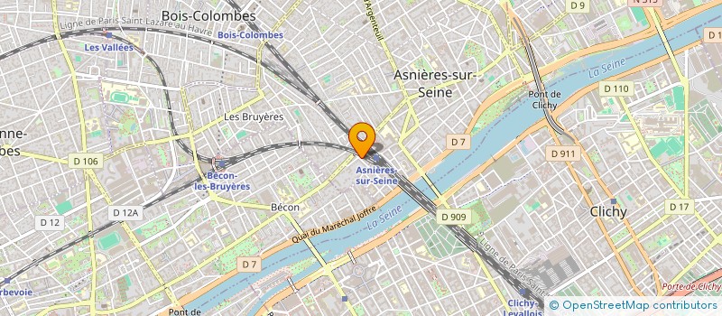 localisation de l'entreprise BATEX à ASNIERES-SUR-SEINE