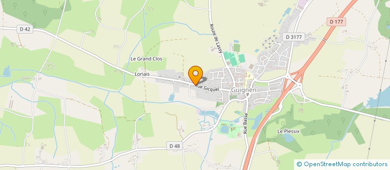 localisation de l'entreprise BATHI  GUIGNEN