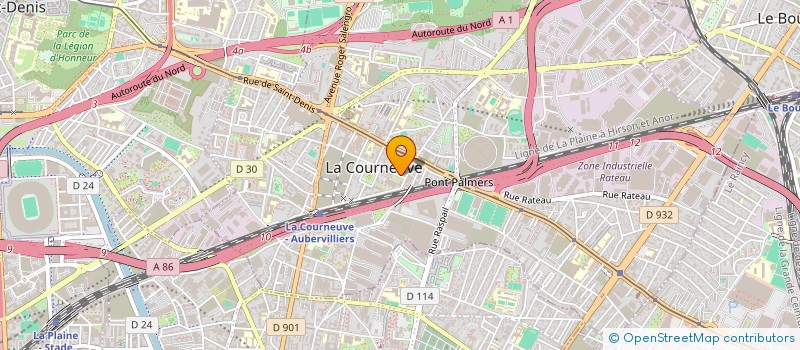 localisation de l'entreprise BATHILY ANZOUMANA à LA COURNEUVE