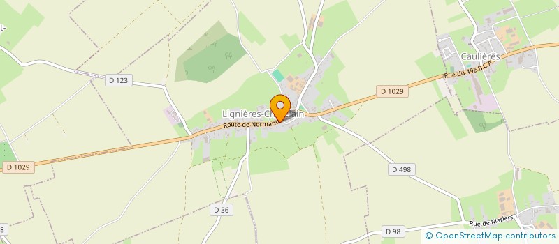 localisation de l'entreprise BATI 2000  LIGNIERES-CHATELAIN