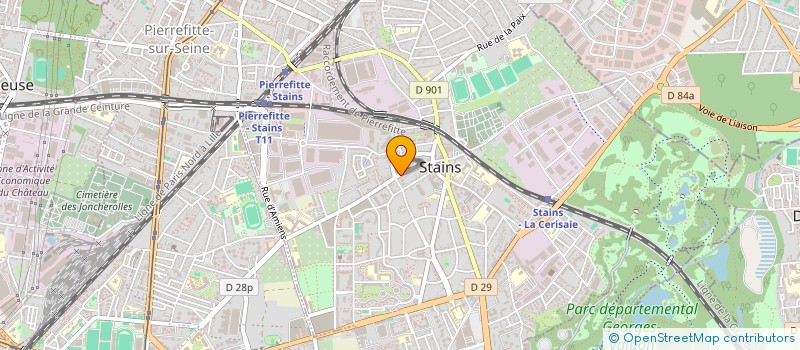 localisation de l'entreprise BATI 2000 à STAINS