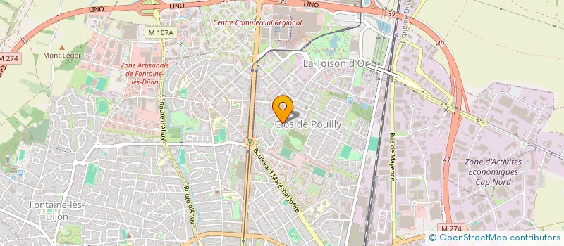 localisation de l'entreprise BATI 21 MO à DIJON