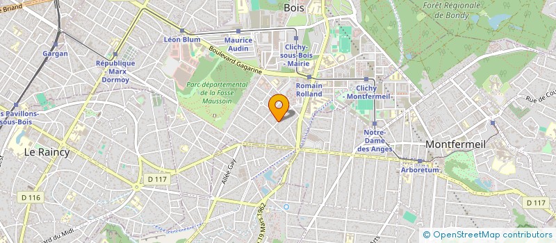 localisation de l'entreprise BATI 23 à CLICHY-SOUS-BOIS