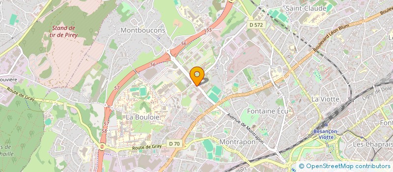 localisation de l'entreprise BATI 25  BESANCON