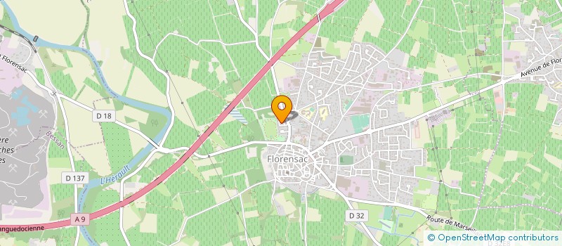 localisation de l'entreprise BATI 3000 à FLORENSAC
