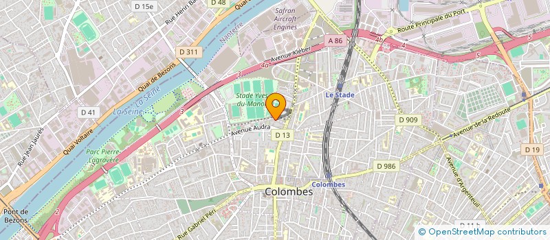 localisation de l'entreprise BATI 4 à COLOMBES