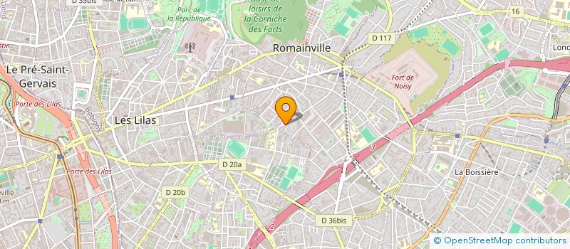 localisation de l'entreprise BATI 4M à ROMAINVILLE