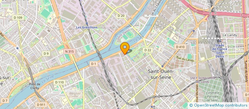 localisation de l'entreprise BATI ALU 93 à SAINT-OUEN-SUR-SEINE