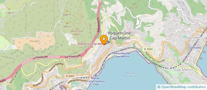 localisation de l'entreprise BATI'ARTE à ROQUEBRUNE CAP MARTIN
