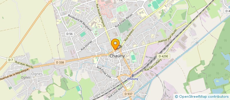localisation de l'entreprise BATI-AS à CHAUNY
