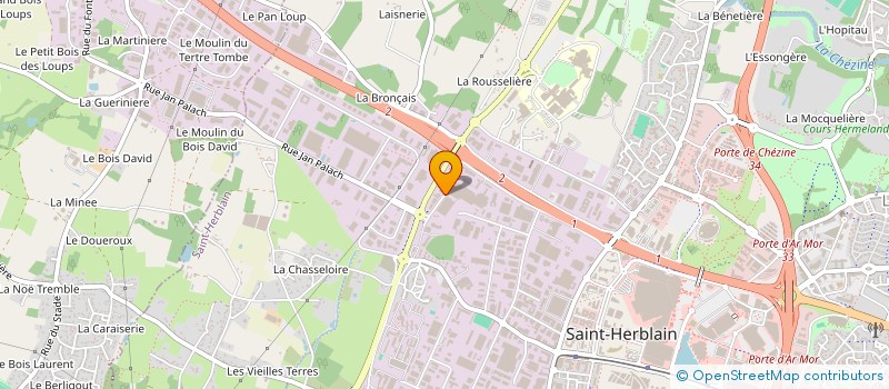 localisation de l'entreprise BATI ATLANTIQUE à SAINT-HERBLAIN