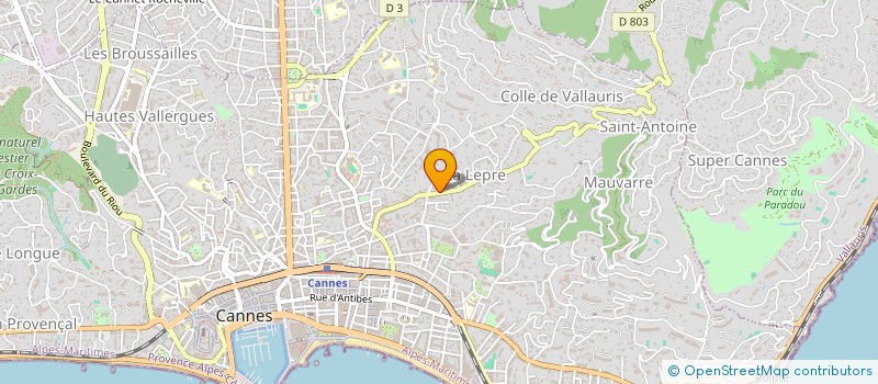 localisation de l'entreprise BATI + AZUR à CANNES
