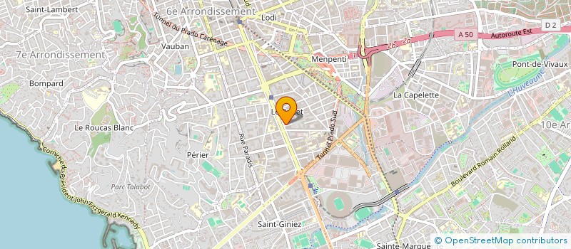 localisation de l'entreprise BATI AZUR INVEST à MARSEILLE