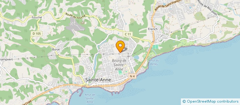 localisation de l'entreprise BATI BEL à SAINTE-ANNE