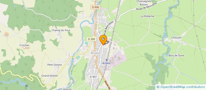 localisation de l'entreprise BATI BRICO à ARLANC