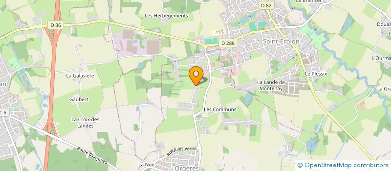 localisation de l'entreprise BATI C à ORGERES