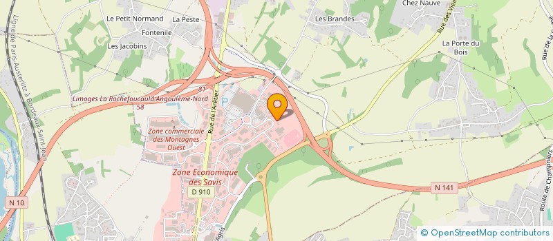 localisation de l'entreprise BATI-CASS à CHAMPNIERS