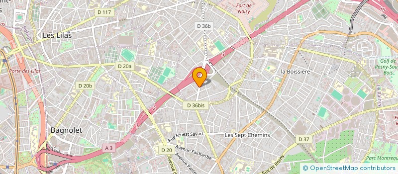 localisation de l'entreprise BATI CENTRE à ROMAINVILLE