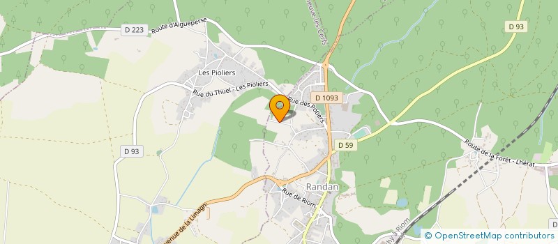 localisation de l'entreprise BATI CHAPE ISOL AUVERGNE  RANDAN