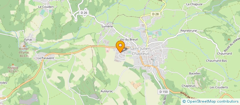 localisation de l'entreprise BATI-CHAPTEUIL à SAINT-JULIEN-CHAPTEUIL